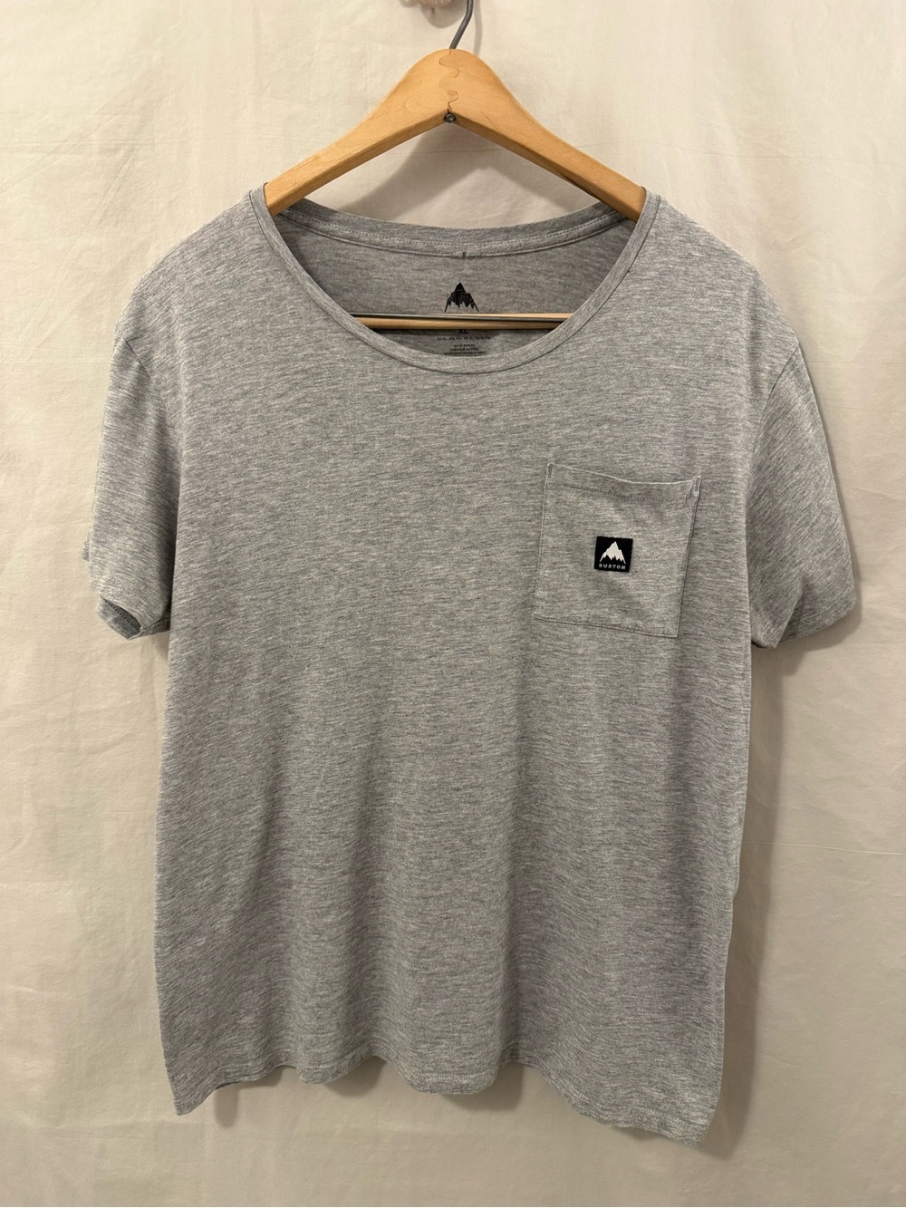 Burton Light Heather Gray Short Sleeve Pocket Tee